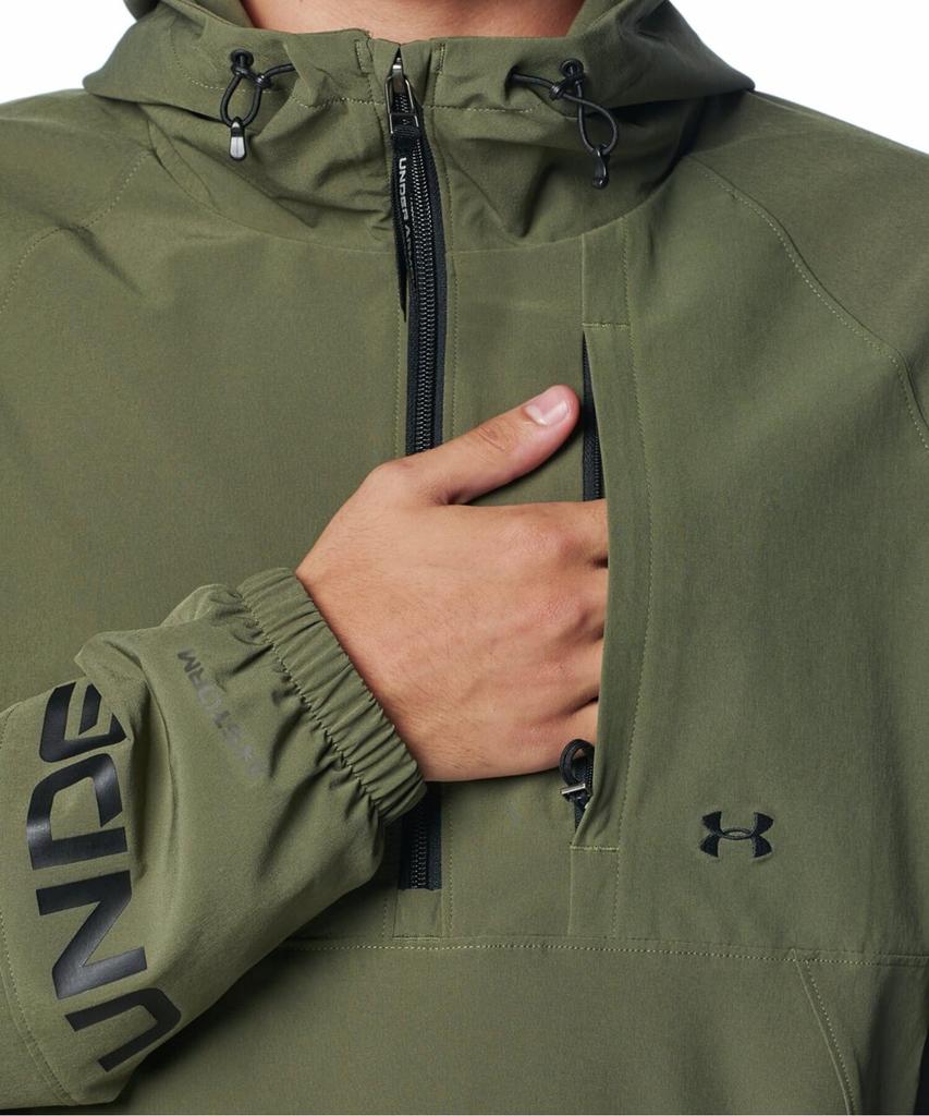 Under Armour UA Drive Anorak Jacket Marine OD Green Black LG /