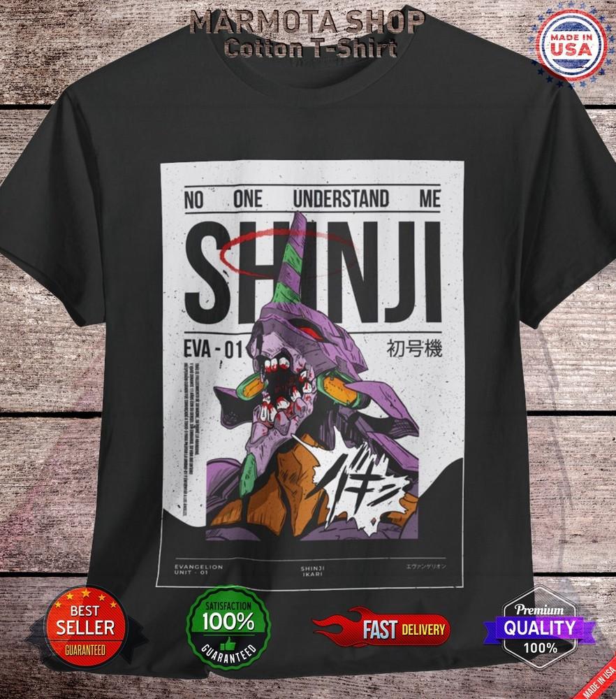 

EVA-01 Unit-01 Shirt Neon Genesis Evangelion Anime Tee T-Shirt Shinji Rei Unisex 3XL