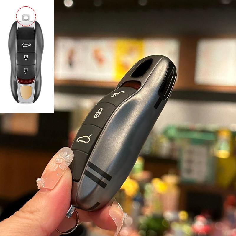 AABKQ1 Car Key Case Multi Colored Track For Porsche Mancan Panamera Cayenne 718 911 Boxster Cayman Key Cover Shell Replacement Kit