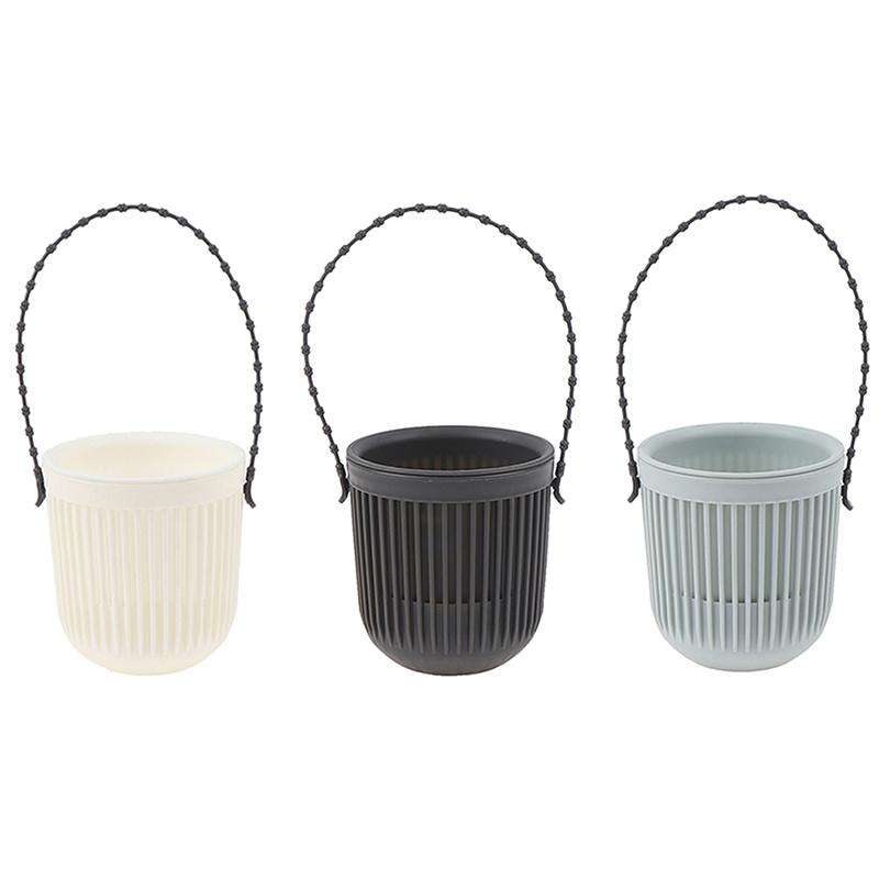 Double-Layer Hanging Plant Holder Lazy Water Plastic Basket Wall Flower Pot