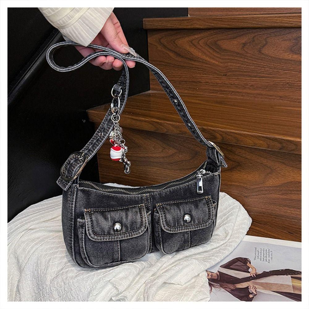 Handbag Retro Denim Bag Y2K Cloth bag Fashion Spicy Girl Shoulder Bag  Streetwear