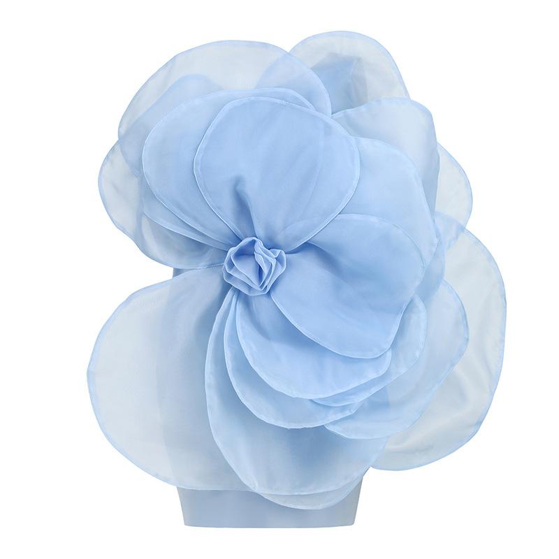 Sommer Ny Stil Hvit Skrå Skulder Dekorativ Blomsterkjole Kjole, Dame Bryllupsfestkjole Ett Steg Kjole