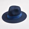 Summer Wide Brim Uv Protection Straw Hat Foldable Beach Sun Hat For Women Men Elegant Ribbon Design Fashion Travel Luxury