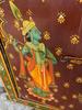 Retro Antique Wooden Window Panel Hand Painted Indian Religious Radha Krishna Frame