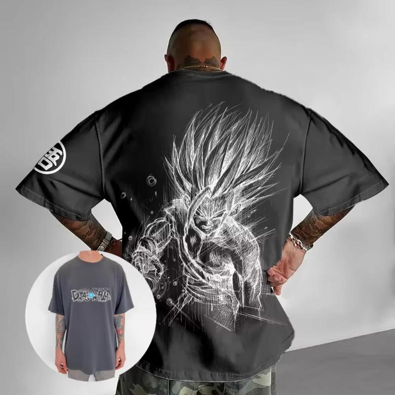 Summer New Arrivals Dragon Ball Anime Peripheral Clothes Classic Comic TShirt Short Sleeve Crew Neck Mens and Womens Couples
