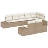 Garden Sofa Set with Storage 8 Pcs Beige and Cream Poly Rattan