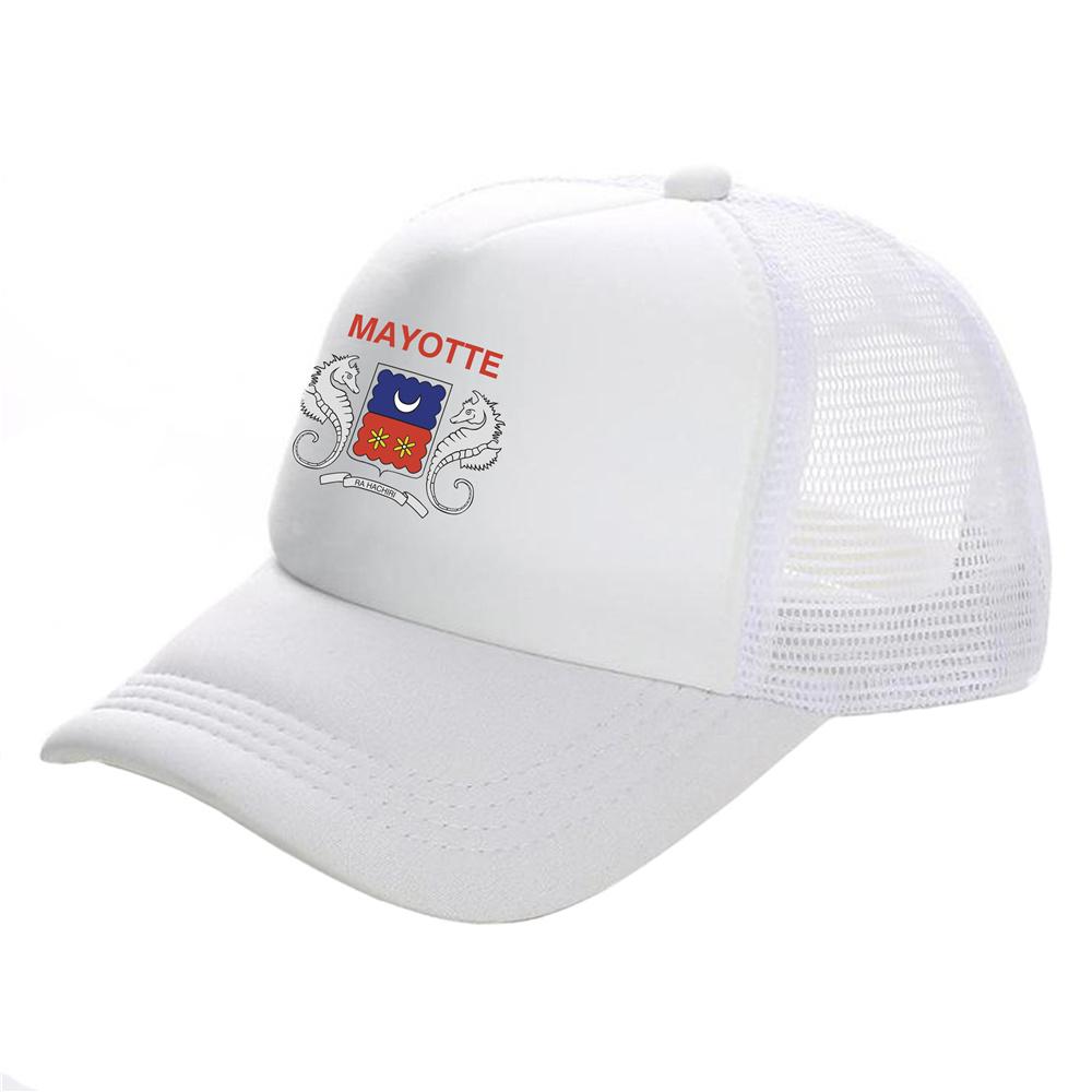 France Mayotte Trucker Caps Unisex French Country Hat Baseball Cap Cool Summer Unisex Mesh Net Caps