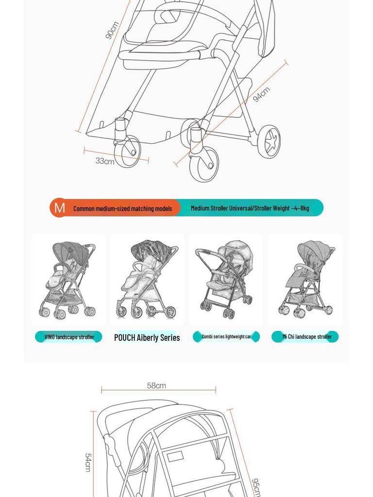 Universal Windproof Raincover for Baby Strollers