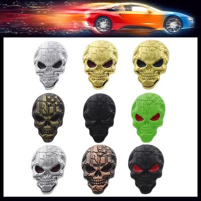 3D Premium Totenkopf für Kotflügel Auto Heckhaube Aufkleber Emblem Abzeichen Aufkleber Zubehör