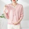 Yuzhaolin Women's V-Neck Faux-Two-Piece Knit Cardigan for Mature Women