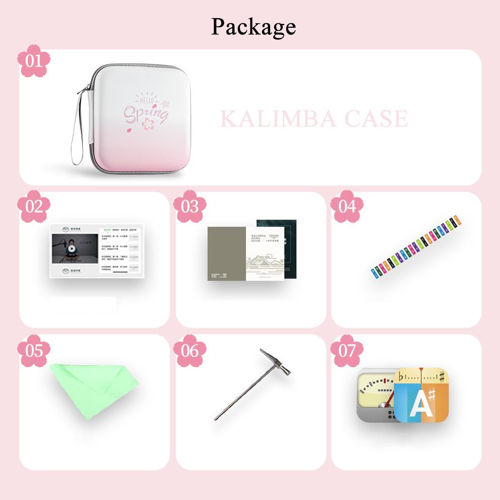 Hluru Kalimba 21 tangenter med fodral Plattbräda Kristallklar Tumme Piano 17 tangenter Kalimbas Akryl Musikinstrument Mbira