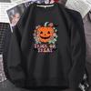 Women's 2025 Fashion Pumpkin Print Round Neck Sweatshirt