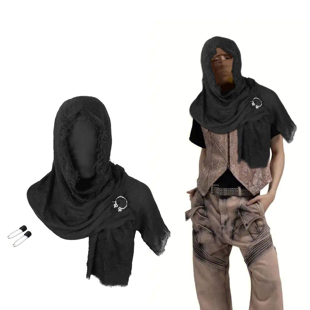 Men's Renaissance Costume Vikinges Costume Accessories Set Medieval Pirate Half Shoulder Cape Scarf Halloween Costumes