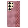 For Samsung Galaxy S25 Ultra Leather Case Imprinted Checkered Pattern Wallet Stand Flip Phone Cover