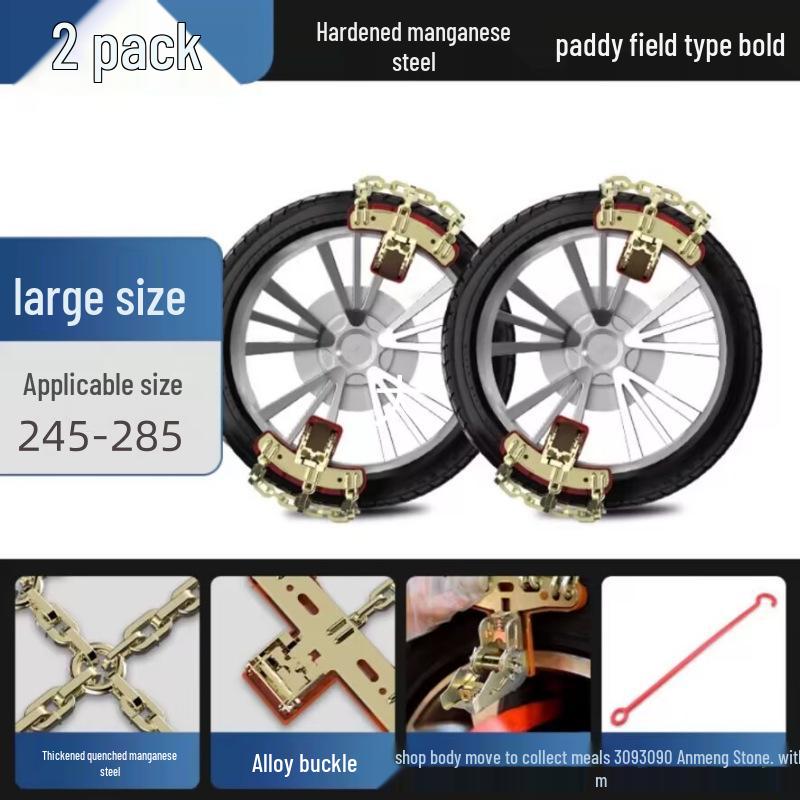 Universelle Anti-Rutsch-Schneeketten für Limousinen, SUVs und Geländewagen