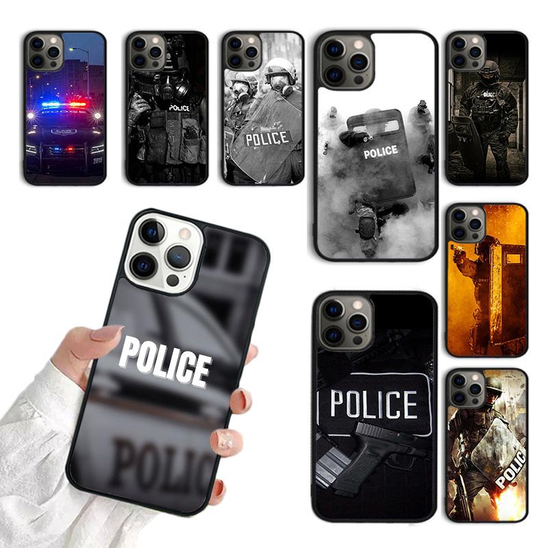 Police Phone Case For iPhone 17 Air 15 16 11 12 13 14 Pro Max Cover For iPhone 17 Air Max Plus Coque Fundas Shell