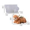 3D Highland Cow Candle Silicone Mold Cute Animal Resin Mold 3D Cute Ornament Lying Down Mold for Flower Pots Candle Jars