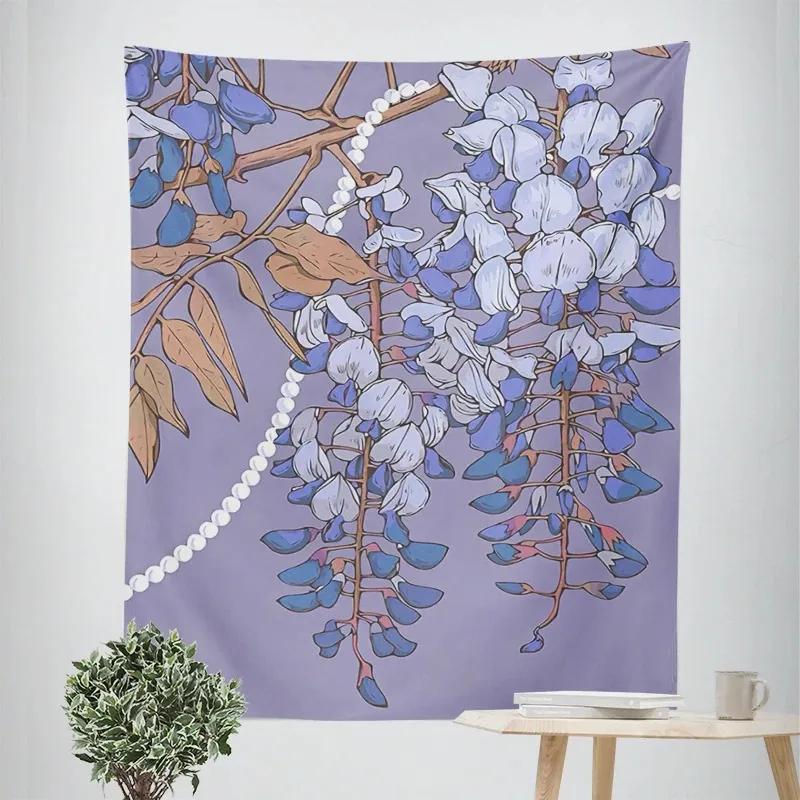 Succulent Plants Flowers Decorative Tapestry Home Wall Decor Office Living Room Tapestry