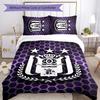 3pcs Anderlecht Design Cover Set - HD Printed Bedding with 1 Cover and 2 Pillowcases - Perfect for Home and Dorm Decor