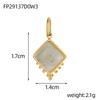 CARLIDANA Stainless Steel Colorful Natural Stone Charm Square Shapes Gold Color Pendants Jewelry Making DIY Necklace Accessories