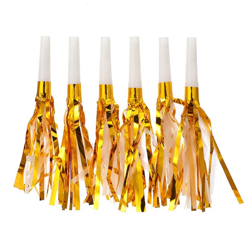 6 ks kovové fólie a plastové ruční pomůcky na roztleskávačky, fotbalové rekvizity, dekorace, roztleskávačky