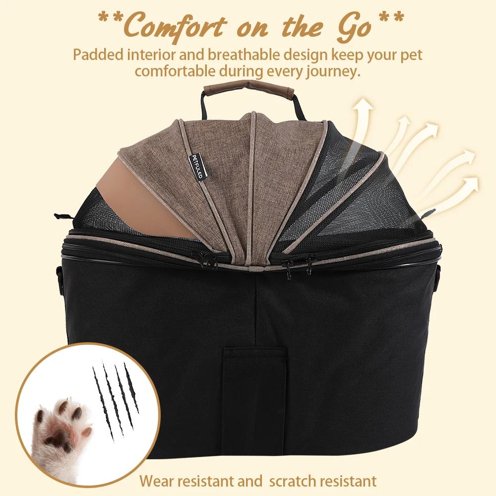 Dog Rear Bicycle Basket,  Pet Commuter Seat Basket for Rear of Bicycle, Easy To Comfortable Padded Bicycle Basket