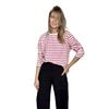 Casual Women's Long Sleeve Round Neck Striped Cotton Top for Spring Fashion Versatile T-shirt America and Europe