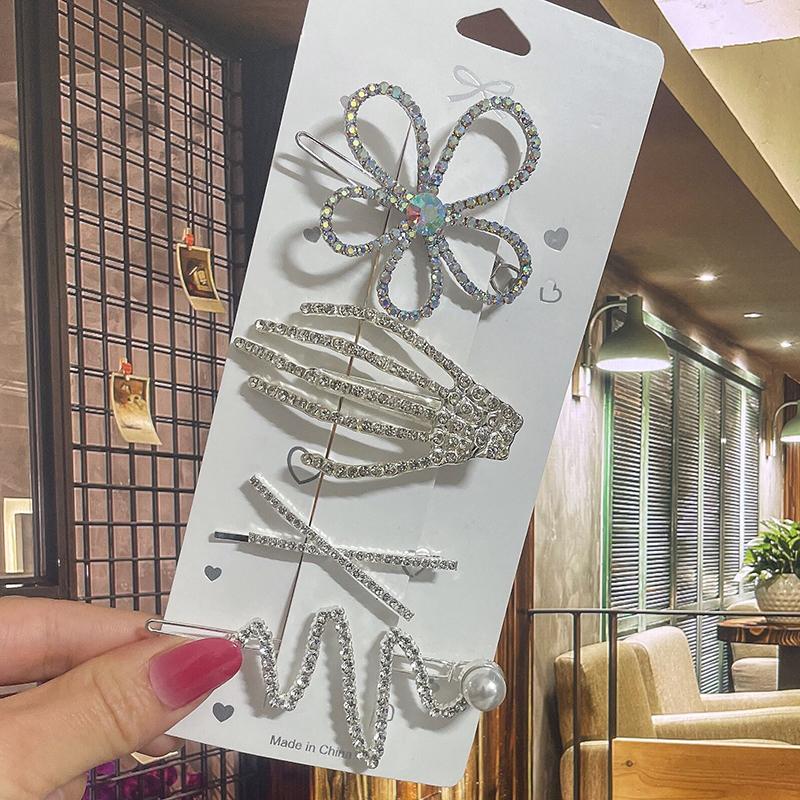 Pearl Hair Clip For Women Korean Hairpins Girl Geometric Crystal Hair Barrettes Fashion New Hairgrip Headwear Hair Accessories