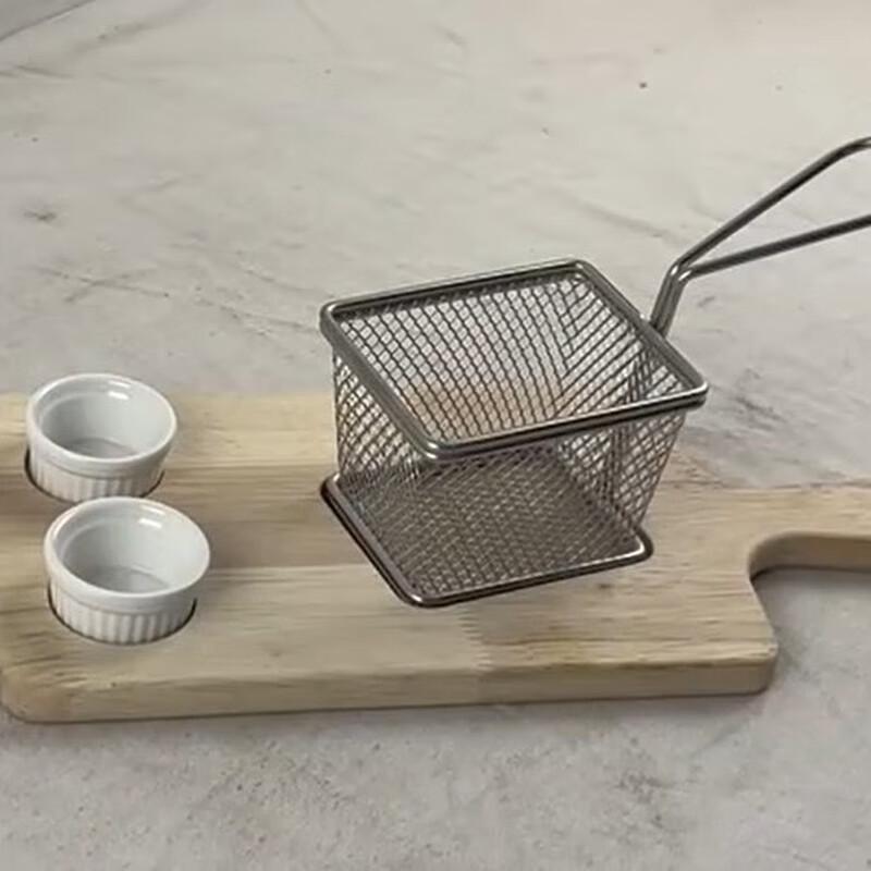 ZISIZ Slate Rack French Fry Basket & Cheese Plate Set