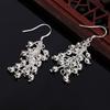 925 Sterling Silver Smooth Grape Bead Ball Earrings, Fashionable Wedding Jewelry