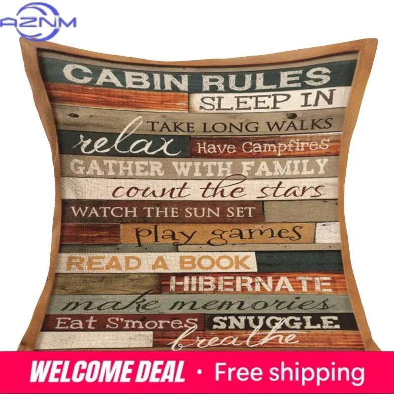 Retro retro style printed polyester pillowcase living room sofa cushion cover household pillow x