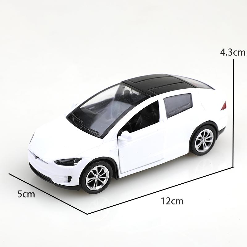 (Bagged)1:36 Tesla Model X Suv, Alloy Model Car, Simulated Vehicle, Children Alloy Car, Boy'S Toy Model, Car Ornaments