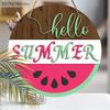 2D Flat Hanging Decorative Signs,interior Wall or Door Decoration,garden Decoration,the Pattern Is Watermelon,a Housewarming Gift for Friends