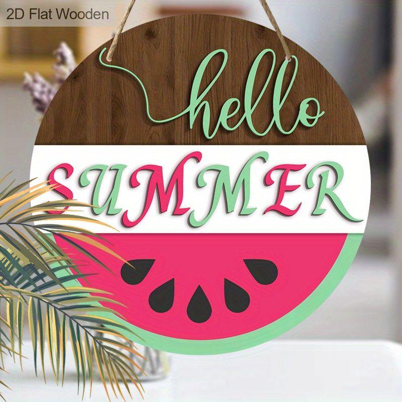 2D Flat Hanging Decorative Signs,interior Wall or Door Decoration,garden Decoration,the Pattern Is Watermelon,a Housewarming Gift for Friends