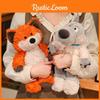 Forest Friends Plush Wolf And Fox Toys With Pp Cotton Filling For Kids Playroom Decor