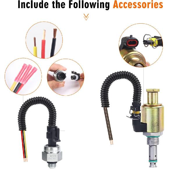 7.3 IPR Valve Injector Pressure Regulator & ICP Control Sensor with Pigtail Compatible with Ford F250 F350 F450 F550 Super Duty E350 E450 E550