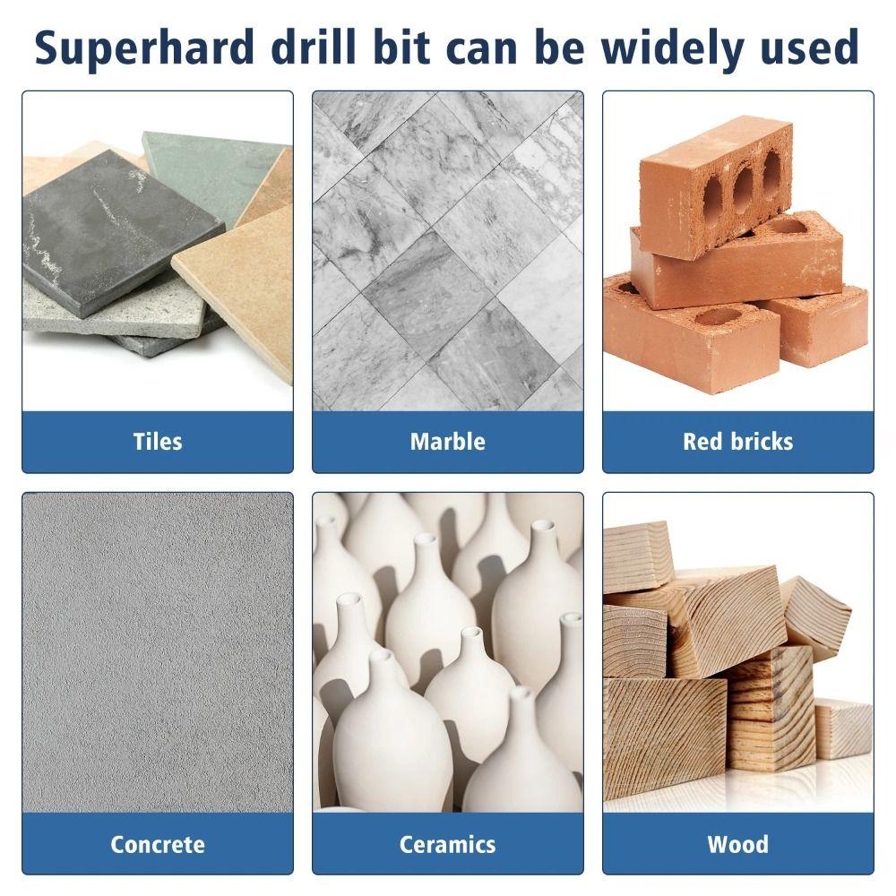 Precision Drilling Eccentric Drill Hole Opener Tile  Drill Bit Triangle Tile Drill Set  Tile