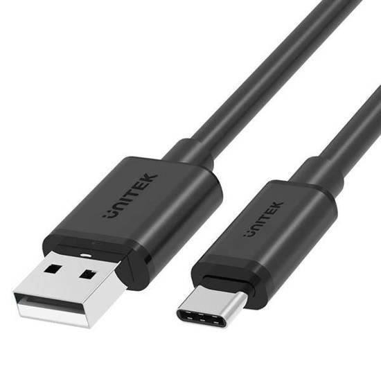 Câble USB-C Vers USB-A - UNITEK - Charge Rapide 15W - 3A - USB 2.0 - Noir