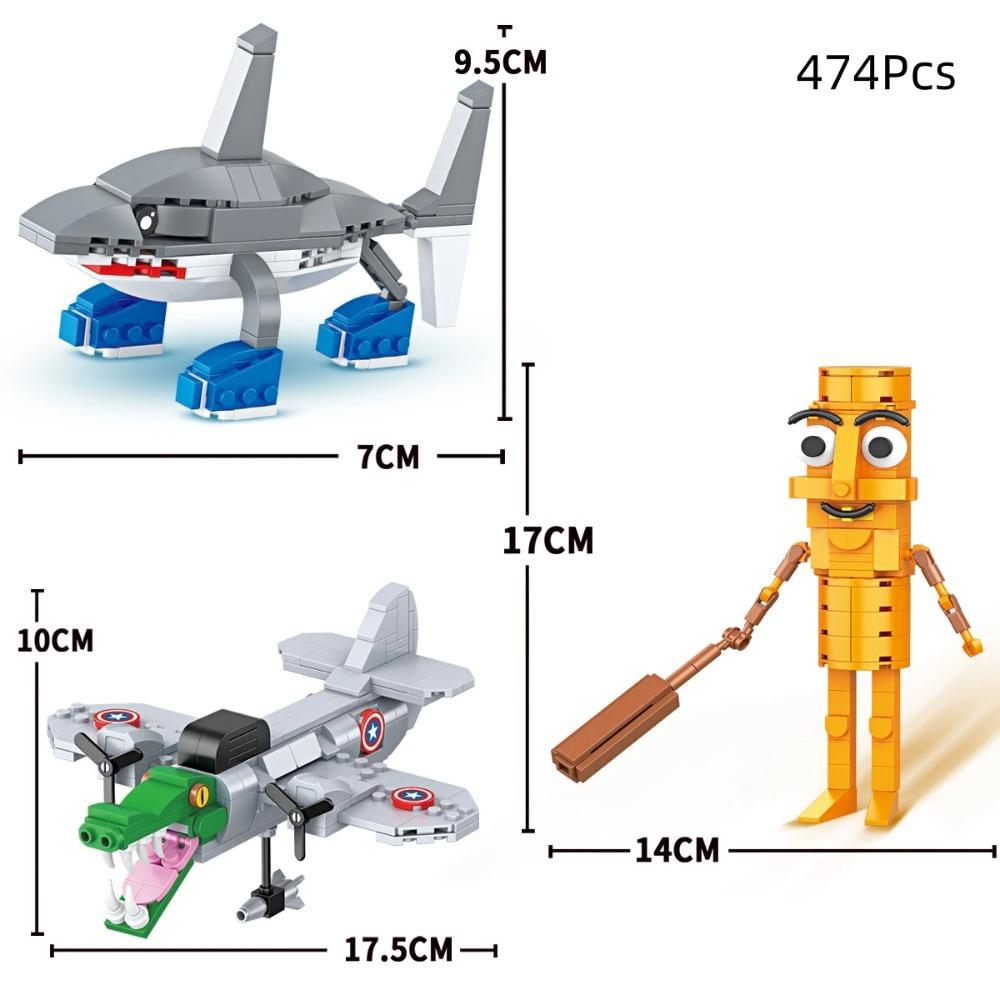 Brainrot Tung Tung Tung Sahur Italy Tralalero Tralala Building Blocks Funny Assembly  Bricks Toys for Child's Birthday Gifts