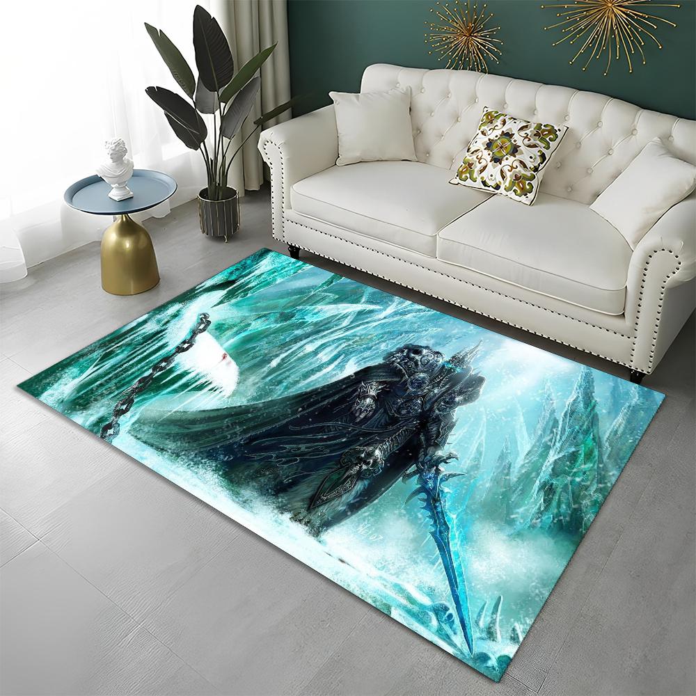 WOW Game World of Warcraft Gamer HD Teppich für Zuhause Wohnzimmer Schlafzimmer Sofa Fußmatte Dekor, Kinderteppich Rutschfeste Bodenmatte