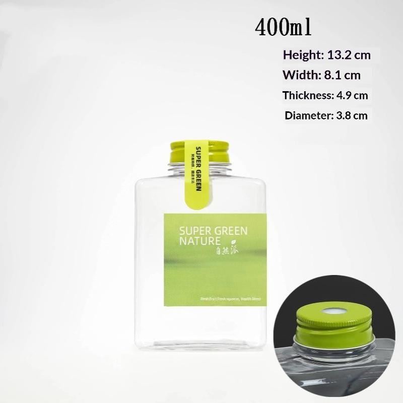Empty Plastic Drink Containers Disposable 350/400/500ML Food Safe Bottles for Juice Liquor Birthday Party Supplies