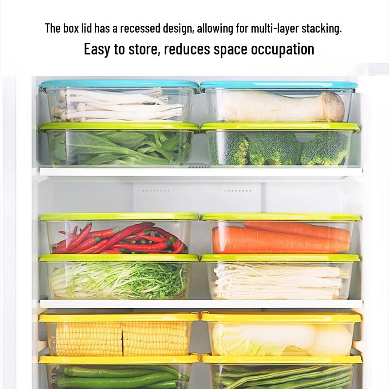 CHAHUA 830ml Plastic Food Storage Containers, Set of 6