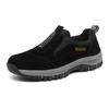 Men'S Slip-On Hiking Shoes - Thick Cushioned Sole, Breathable Fabric Upper, Lightweight & Comfortable for Outdoor Walking