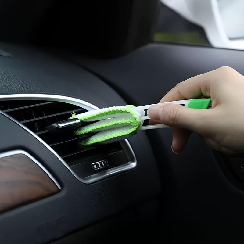2-in-1 Multifunctional PE Car Air Vent Cleaning Brush - Detachable & Washable, Durable Plastic,for Cleaning Ship/Vehicle Interior Details and Corners
