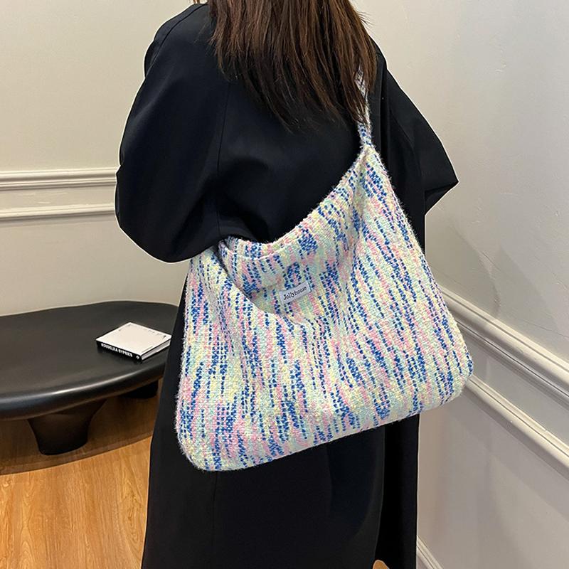 New Fashion Flower Women's Bag Casual Large Capacity Shoulder Crossbody Bag Fresh Tote Travel Bag