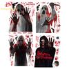 Fancyfamily 2 Pcs Halloween Decorative Glass Stickers Terrifying Death God Ghost Window Stickers Ghost Atmosphere Decorations
