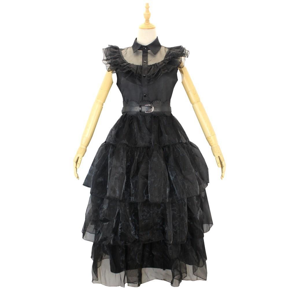 Adams' Familie Cosplay Service Amerikanisches Drama Wednesday Kleid Rock Cosplay Eine große Anzahl auf Lager