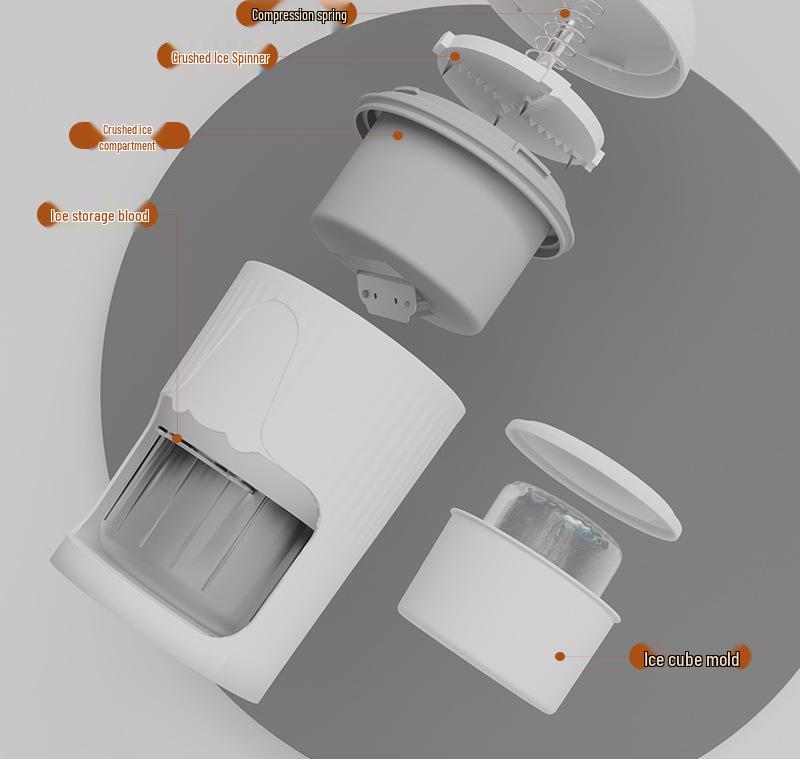 Portable Manual Ice Crusher & Shaved Ice Machine for Smoothies and Soft Serve