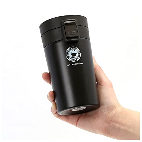 Asvel Stainless Steel Vacuum Insulated Portable Tumbler, 290ml, Black