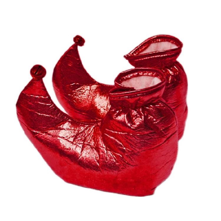 Erwachsenen Clown Schuhe Metallic Farbe Elfen Schuhüberzieher Bequem zu Tragen Weihnachtsfeier Kostümzubehör für Frauen Männer